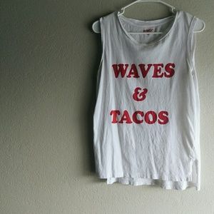 💥SALE💥 Waves & Tacos Sleeveless Shirt